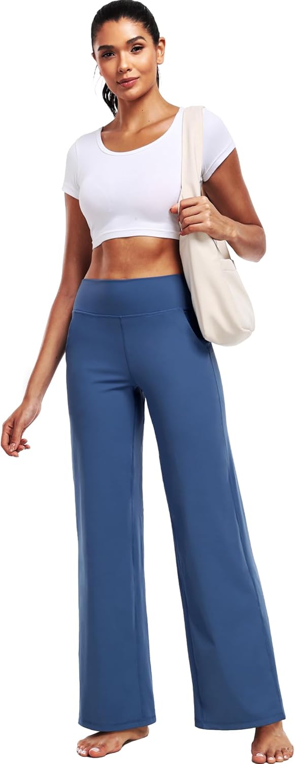 CADMUS Thick Yoga Pants for Women Wide Leg Trousers High Waist Stretch Casual Lounge - Image 3