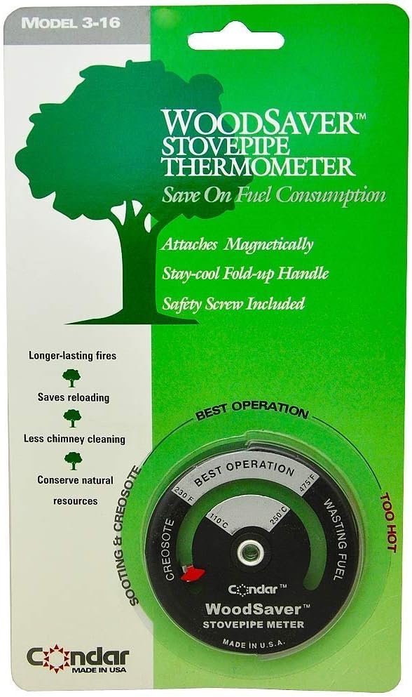 WoodSaver Stove Pipe Thermometer Model 3-16 - Image 3