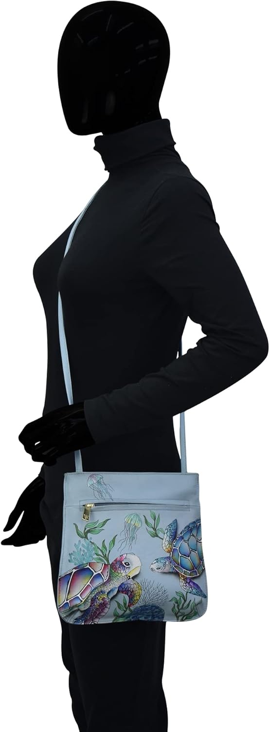 Anuschka Women's Slim Crossbody With Front Zip - 452