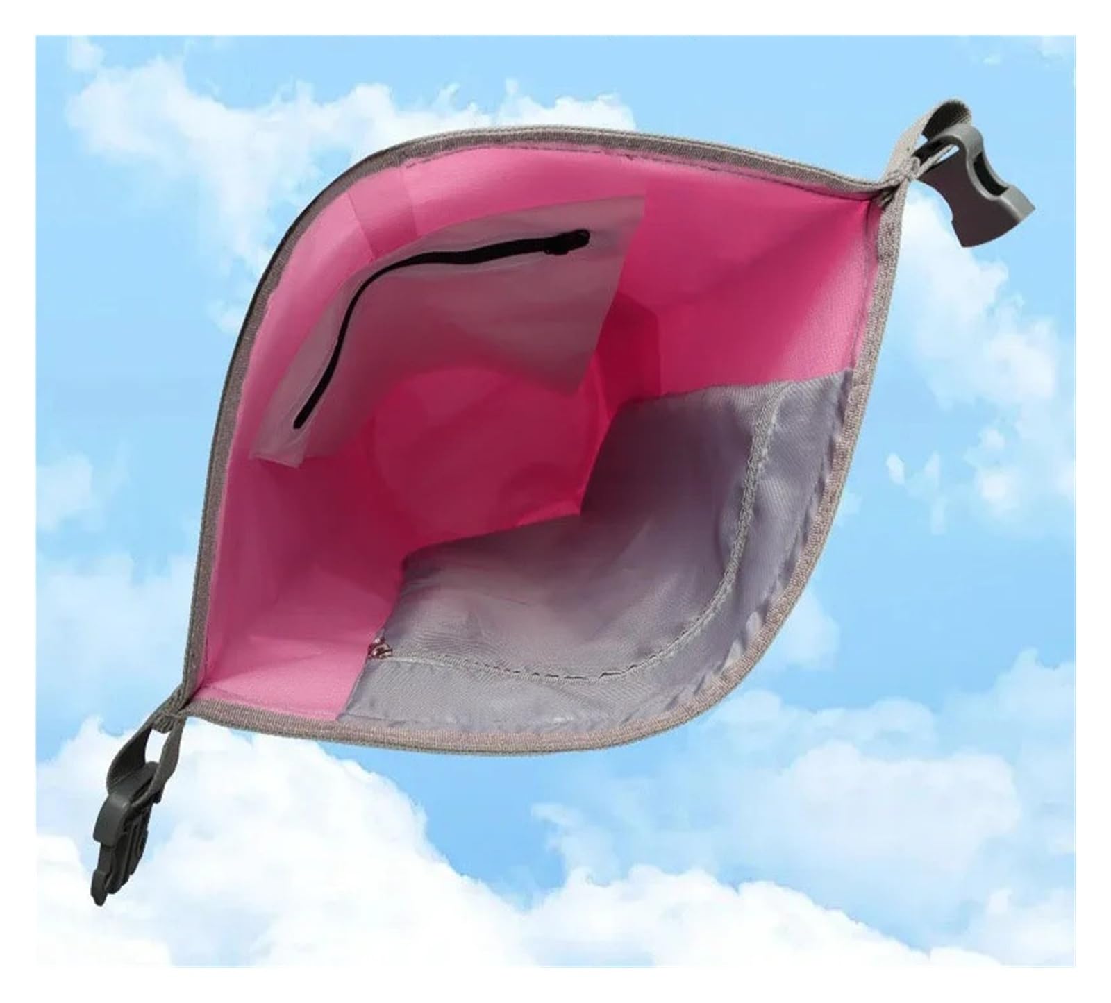 Sac Sec étanche 10L/20L, Sac à Dos d'extérieur de Style Seau Main(Pink-10L)