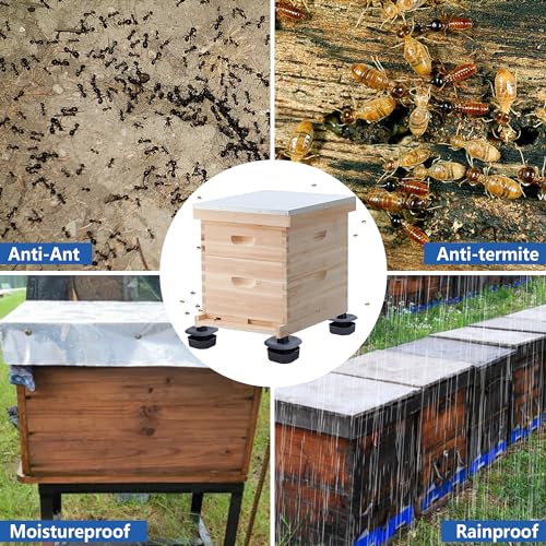 DECOHS 3 conjuntos/12 peças suportes de colmeia - suportes resistentes para pés de colmeia - ferrame