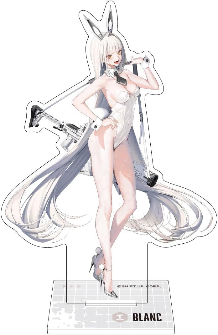 Algernon Products Goddess of Victory by Nikke Acrylic Stand, Blan, Approx. H 4.6 x W 1.6-3.6 inches (118 x 41-92 mm), Acrylic