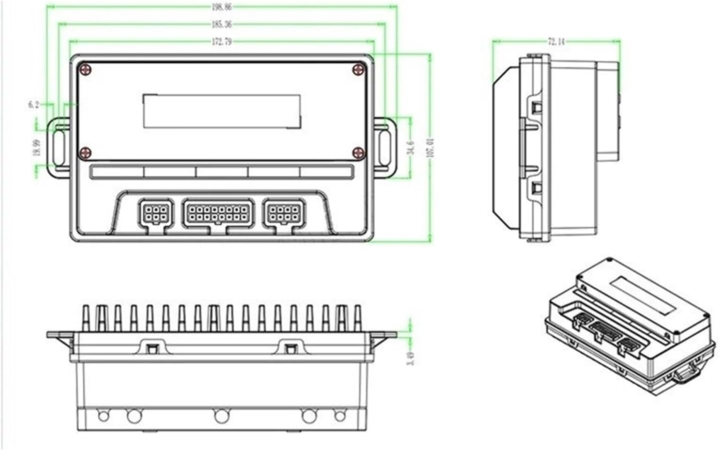 Mid Drive Motor QS90 1000W 72V 55KPH 3500RPM PMSM Kits with EM50S Controller DKD Display T08 Throttle(Sprocket Type)