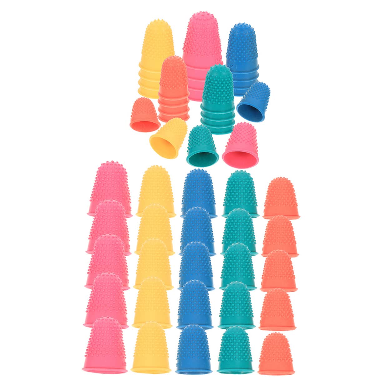 CALLARON 3 Series Dedales Antideslizantes Cubiertas Antiadherentes Para Los Dedos Protección Para Las Puntas De Los Dedos Para Los Dedos Fundas Para Los Dedos 50 piezas*3