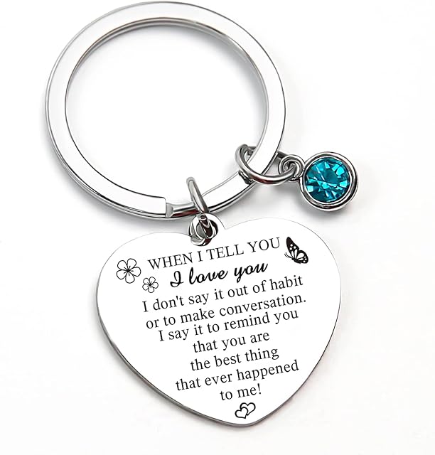 HUANGLG Valentines Gifts for Her, Personalised Keyring for Women, Girlfriend, Wife, Couples Gifts for Anniversary, Birthday, Christmas, Thanksgiving, Wedding, etc