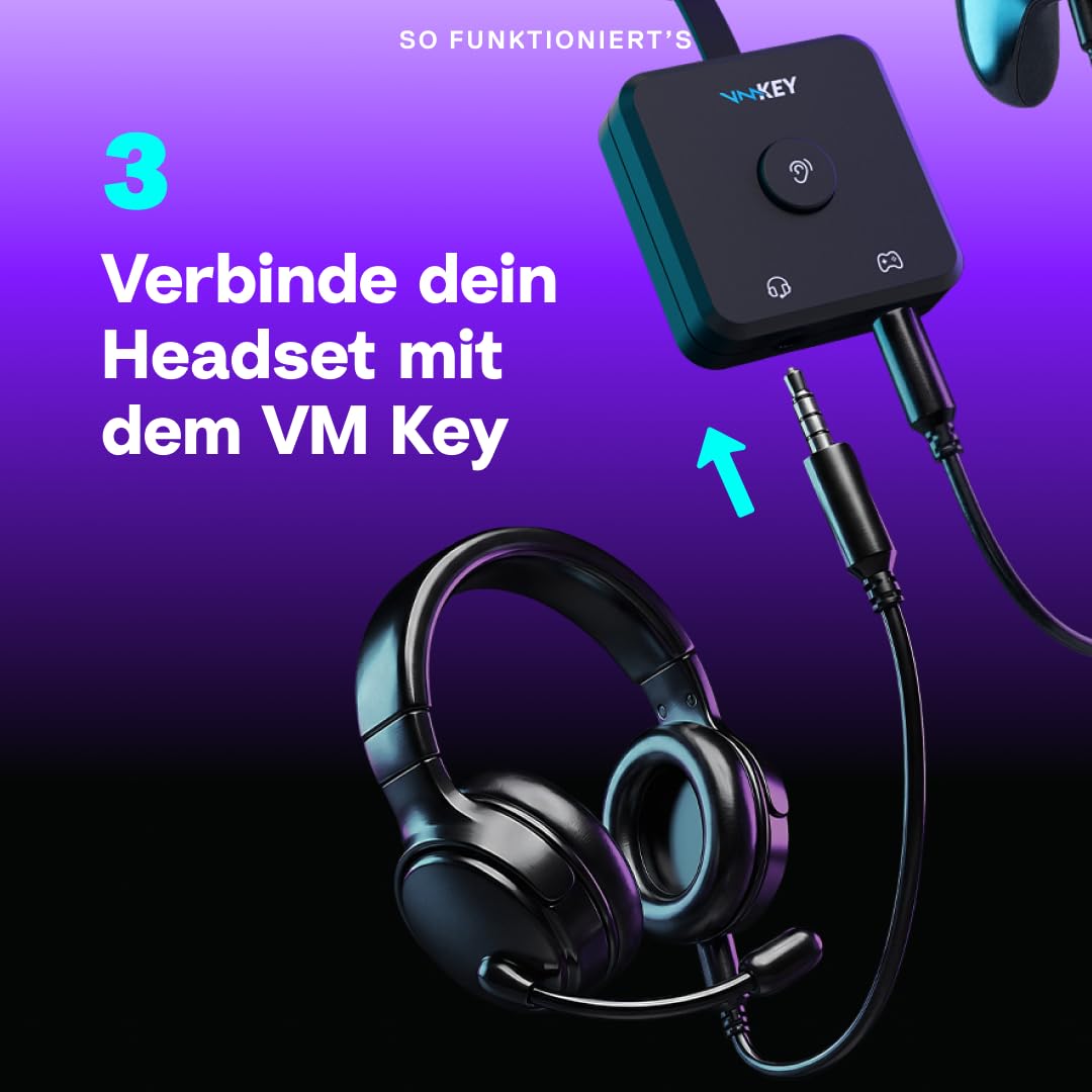 Voicemod Key - VMKey Echtzeit-Stimmverzerrer und Soundboard für Spielkonsolen (Kompatibel mit PS5, PS4, Xbox, SWITCH2)