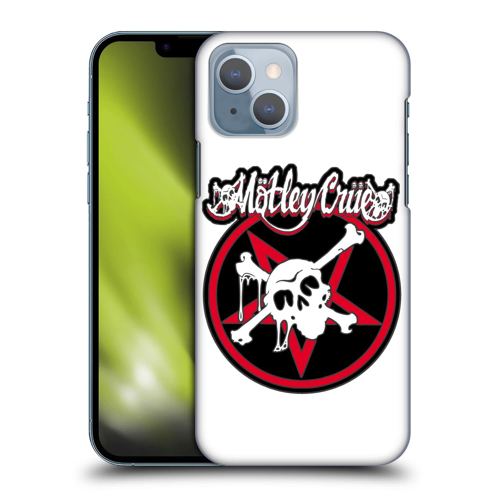 Head Case Designs Officially Licensed Motley Crue Dr. Feelgood Skull Logos Hard Back Case Compatible With Apple iPhone 14