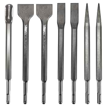 Amazon | チゼル 7本セット 電動ハンマー SDS ビット ドリル