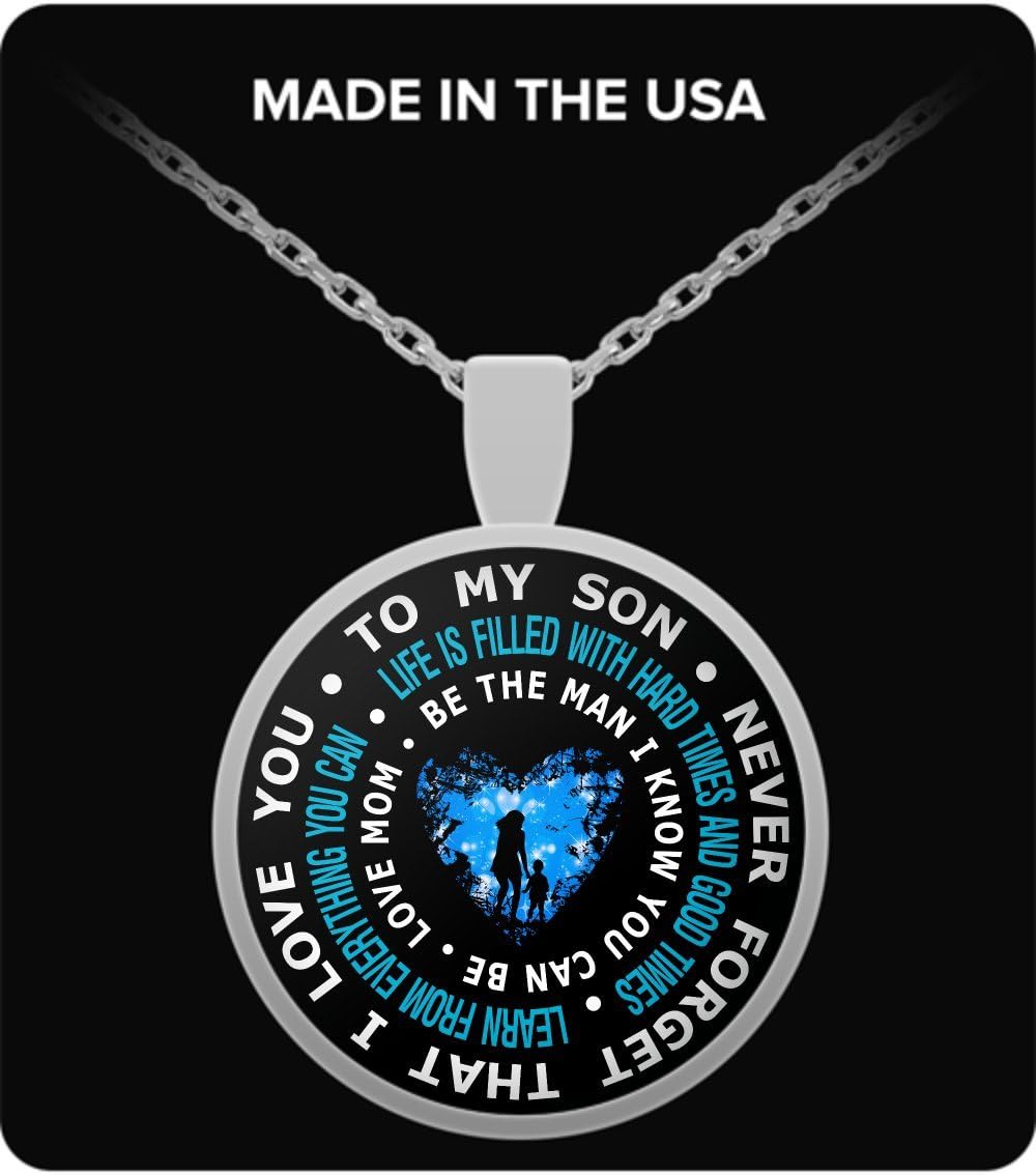 Mother And Son Necklace To My Son Never Forget That I Love You Necklace