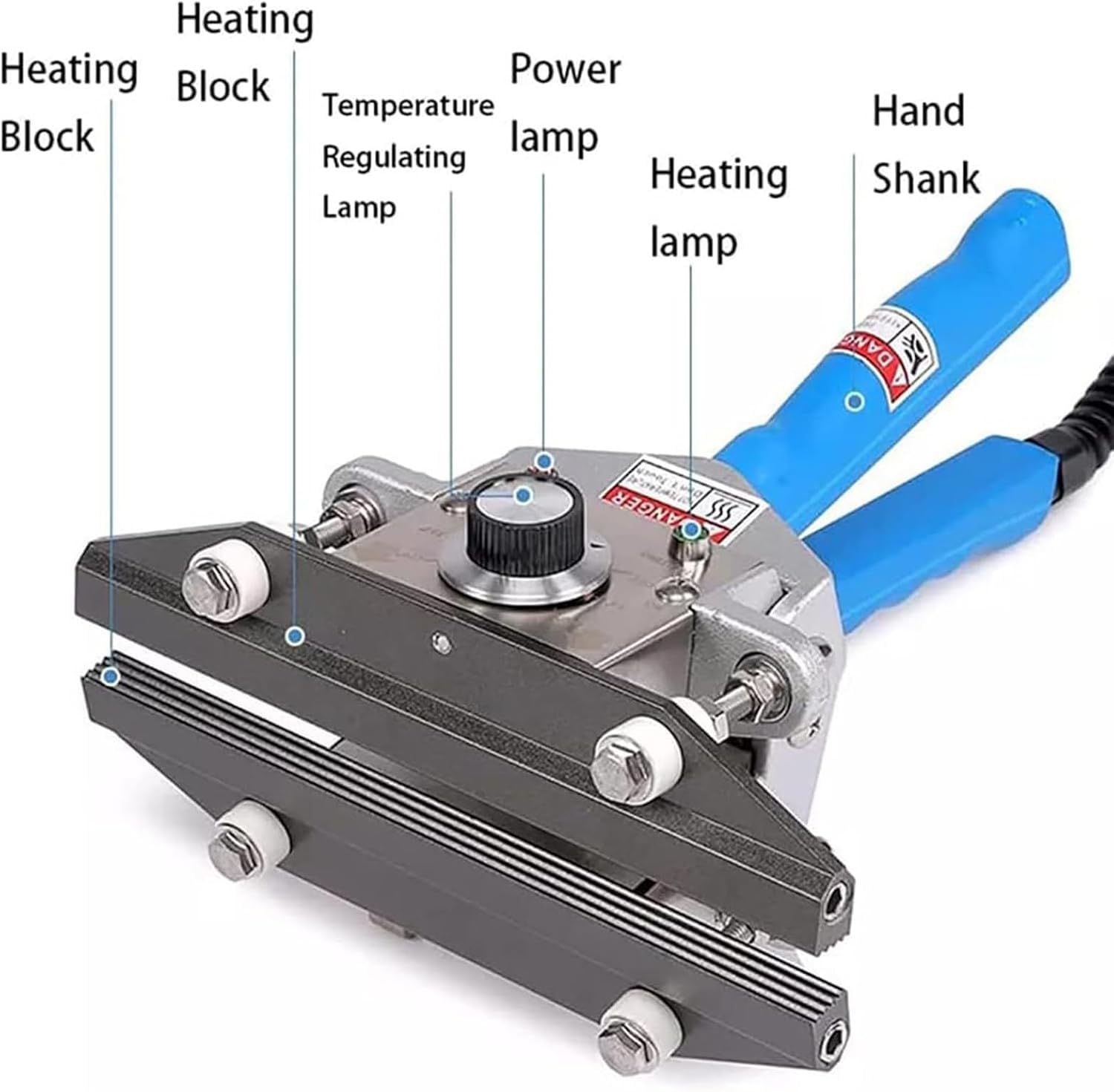 Selladora térmica portátil de mano - Selladora manual por impulso con temperatura ajustable de 0 a 300 °C, para bolsas de papel de aluminio y papel kraft(200)