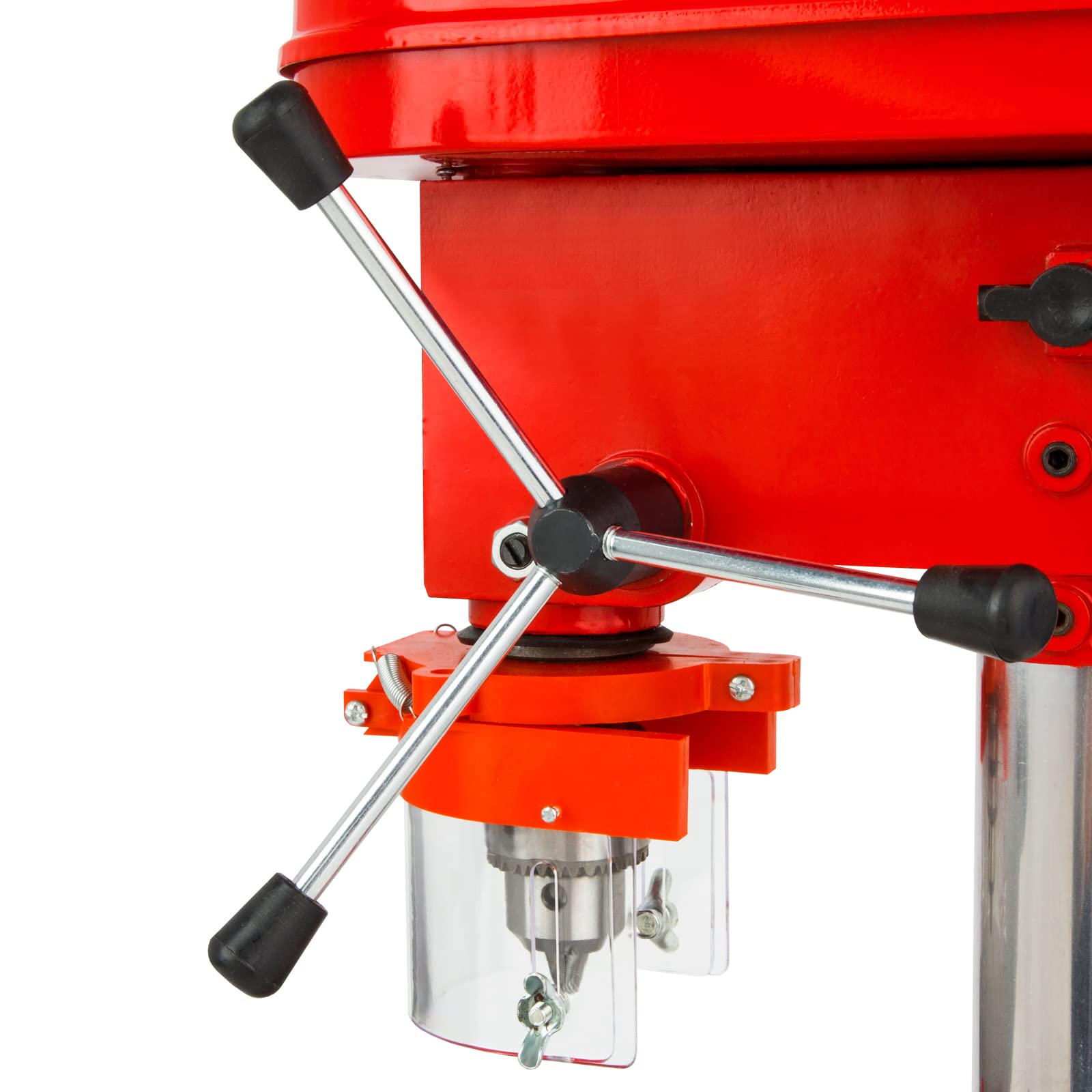 EBERTH Trapano da banco 550 Watt, corsa mandrino 50 mm, 9 velocità max. 2350 giri/min, trapano da pavimento con mandrino Ø3-16 mm, trapano a colonna, tavolo di foratura inclinabile e girevole