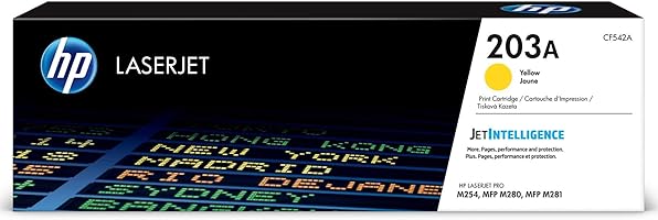 HP CF542A 203A Original LaserJet Toner Cartridge, Yellow, Single Pack