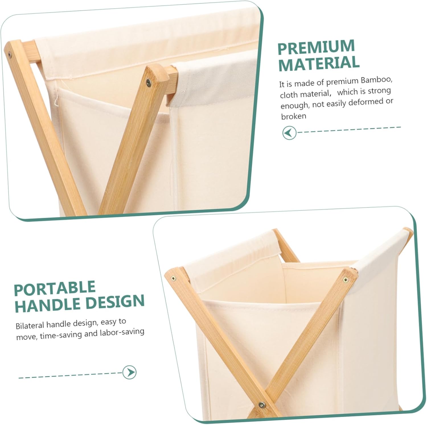 Foldable Laundry Basket Multipurpose Hamper for Sundries and Storage Spacious Cotton Linen Organizing Bin for Bedroom and Nursery Upright Design with Stylish Neutral Beige Color