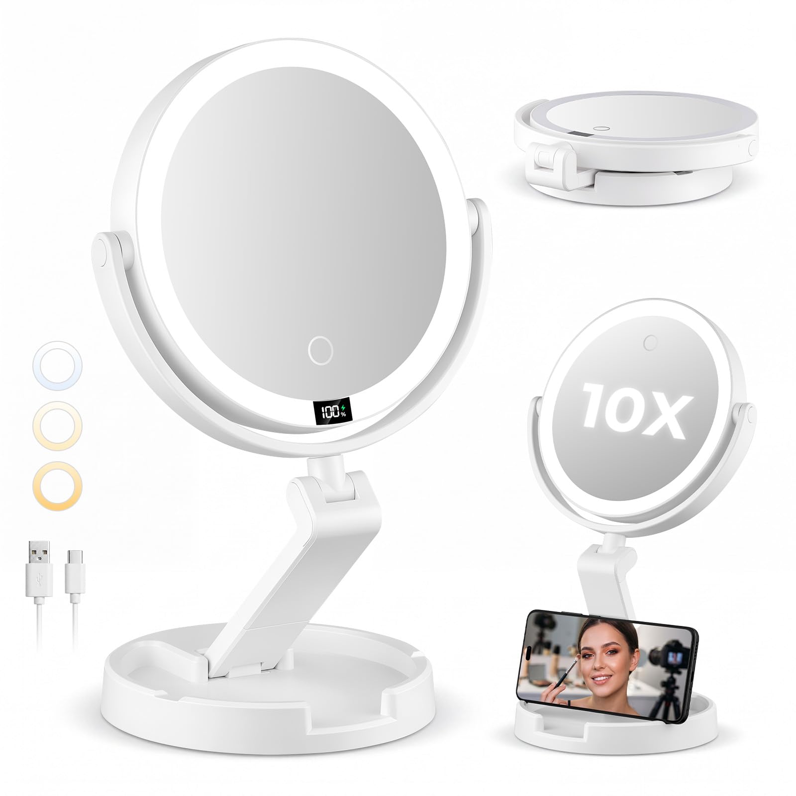 Brightown Lighted Travel Makeup Mirror