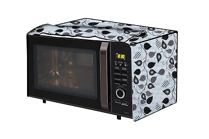 The Furnishing Tree Microwave Oven Cover for IFB 20 L Grill 20PG4S Petals Pattern Grey