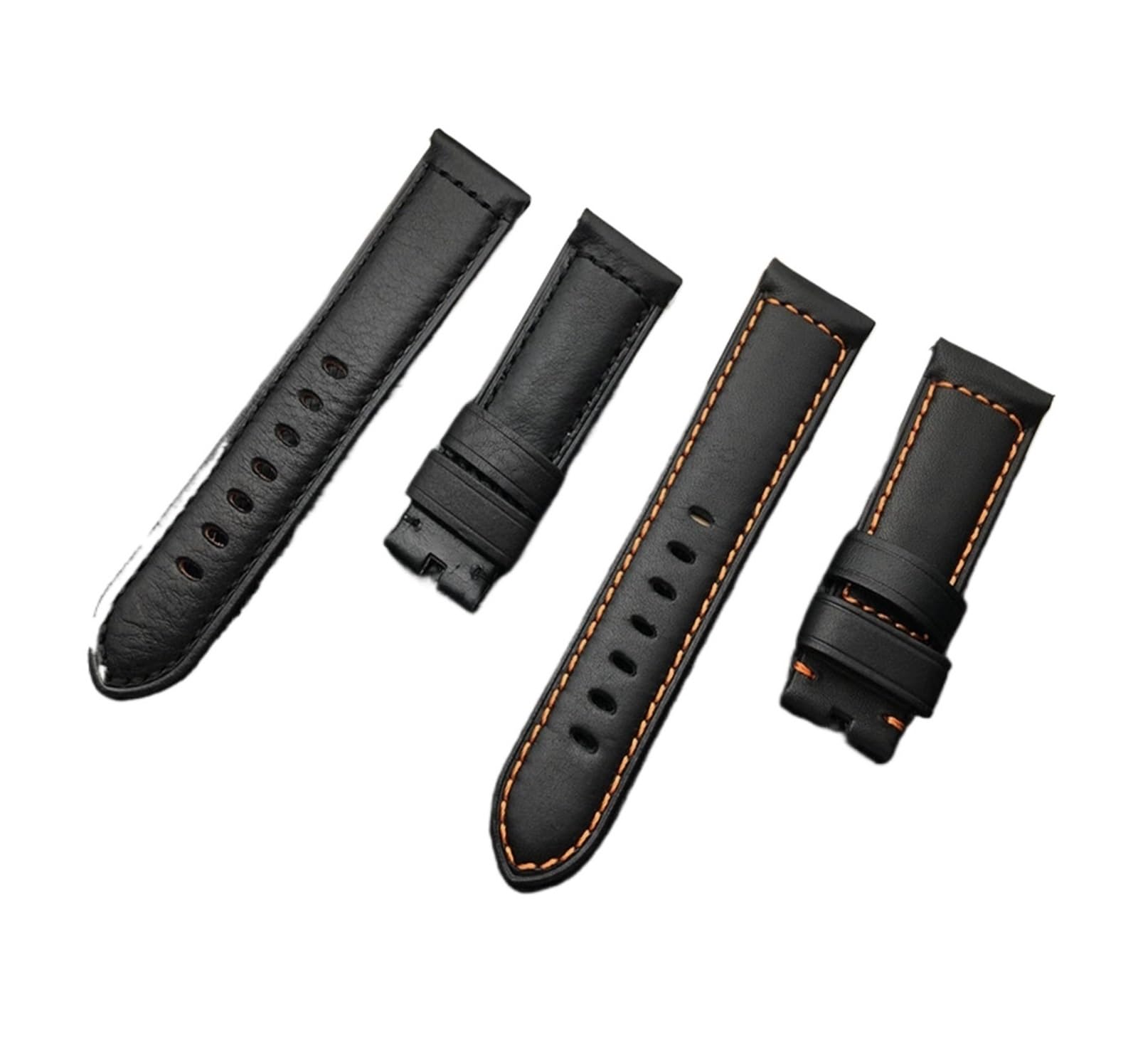 HMFANG 22 Mm 24 Mm 26 Mm Schwarz Braun Nähte Vintage Italienisches Rindsleder Uhrenarmband Armband Uhrenarmband Kompatibel Mit PAM441
