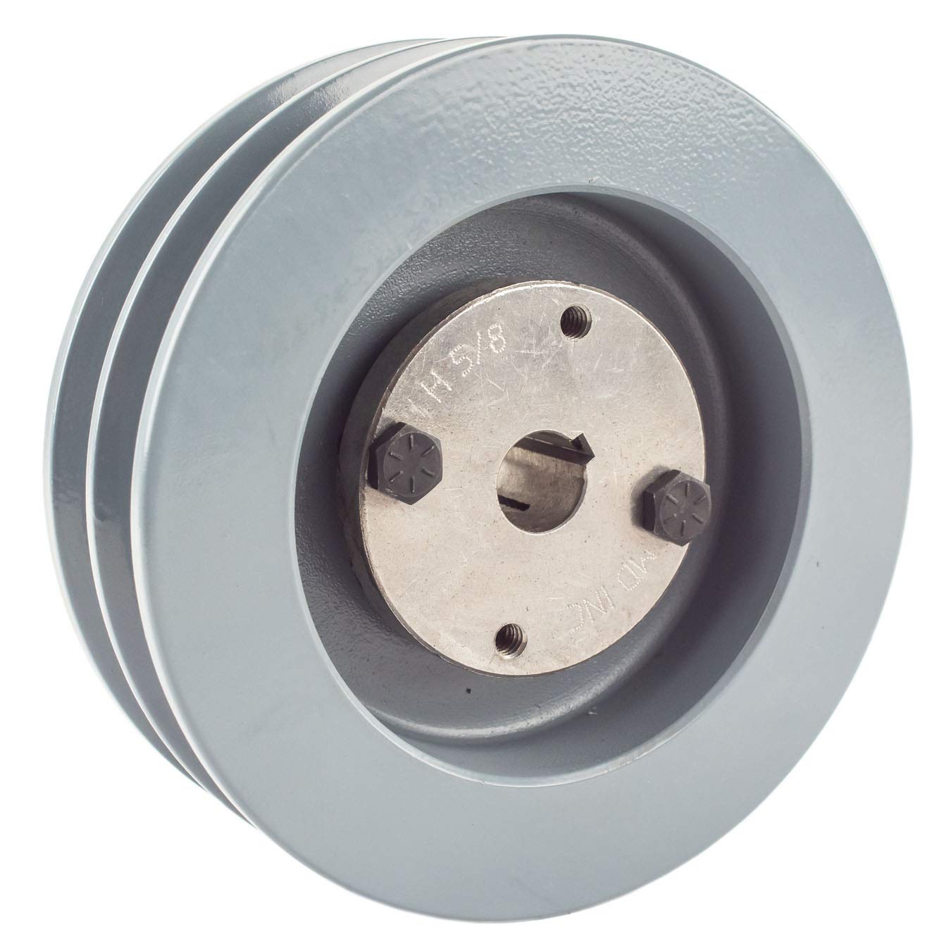 Cast Iron 5.5" Dual Groove Pulley Belt B Section 5L with 5/8" Sheave Bushing 2BK57H