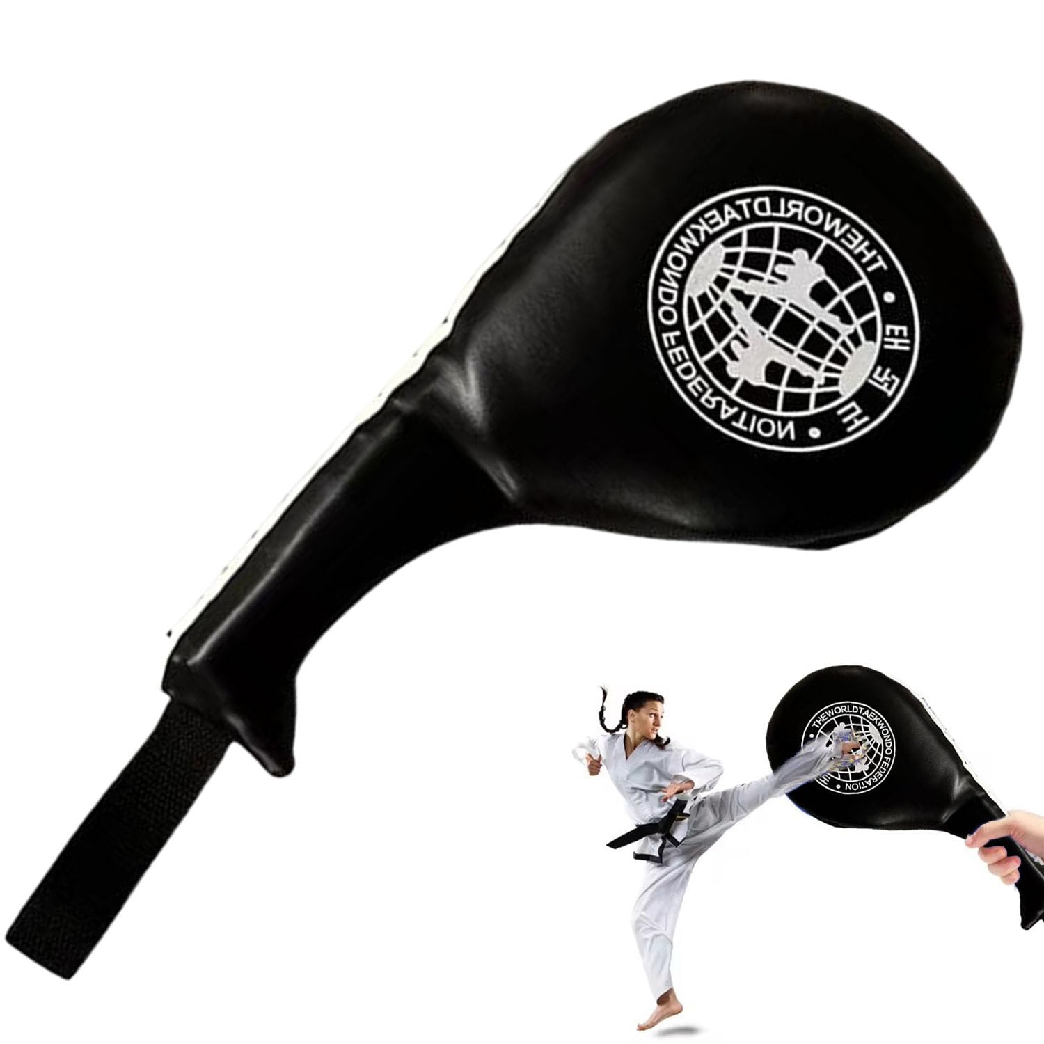 Taekwondo Kick-Pads,Doppel-Kick-Pads,Taekwondo Handpratze,taekwond o Pratzen,Trainingspads für Karate,Fußtechniken Trainerpratzen,Doppelschicht-Design,Wird für Karate,Boxen und Training