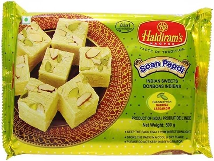 Soan Papdi Sweet 500g (17oz) Online Indian Grocery by Haldiram