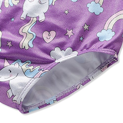 HOZIY Gymnastics Leotards for Girls Toddlers Kids Sleeveless Tumbling Outfits for Dance Print