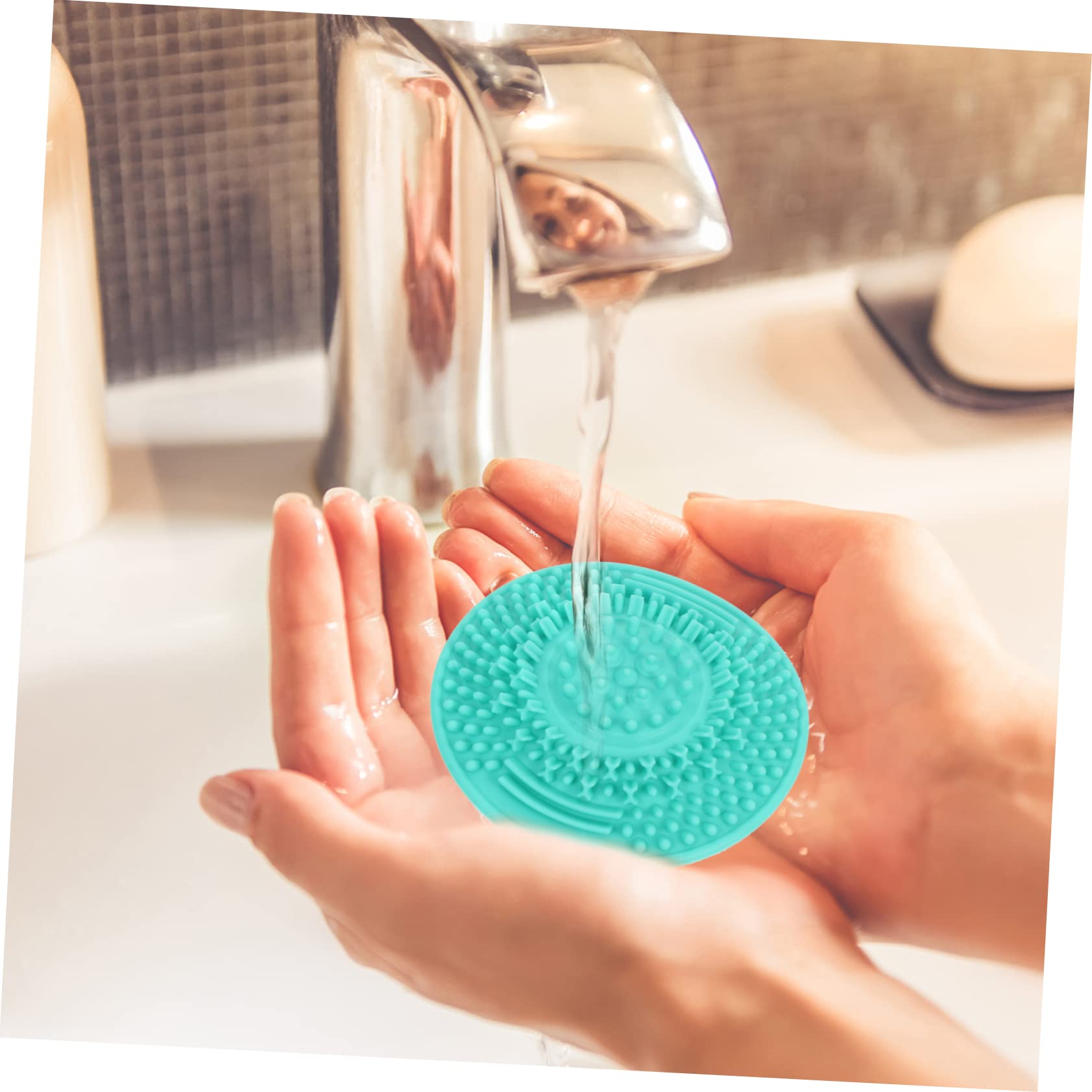 FRCOLOR 15pezzi Tappetini Silicone Per Pulizia Pennelli Make-up Strumento Di Bellezza Portatile e Resistente Per Uso Domestico e Professionale Lavabile e Facile Da Utilizzare