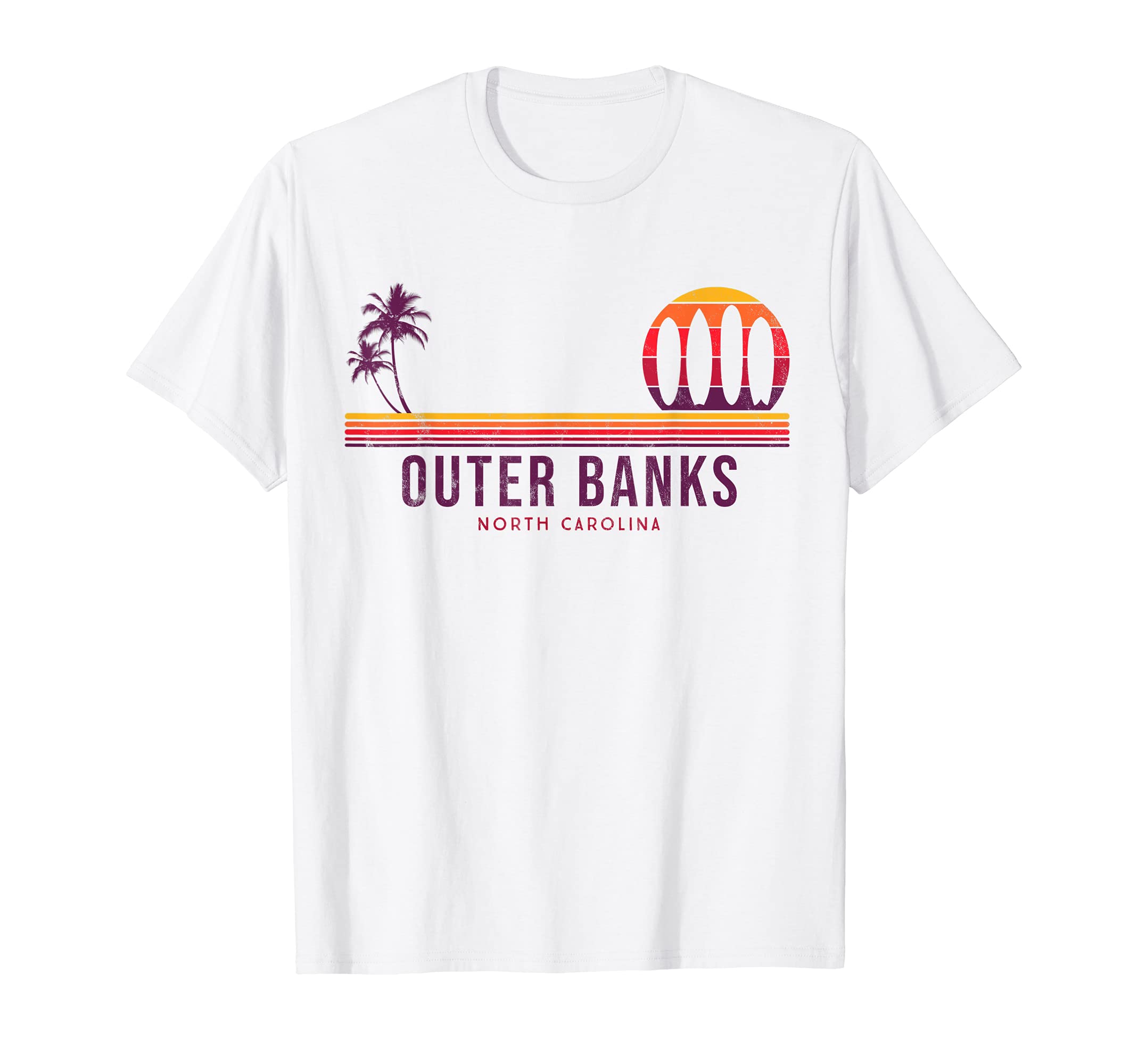 Outer Banks. Beach Retro Surfer Vintage - Surf T-Shirt