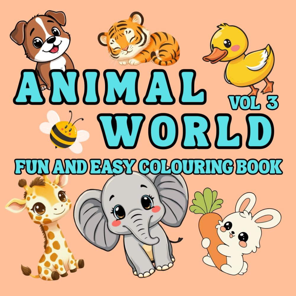 Animal World: Fun and Easy Colouring Book (Colouring World)