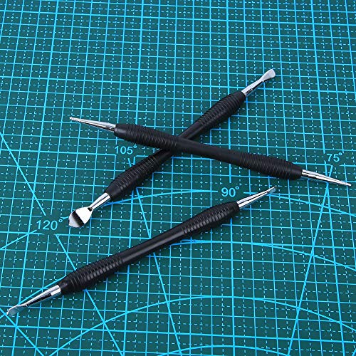3Pcs Leather Press Rub Tool Carving Printing Tool Modeling Spoon Carving Tools Leather Craft Spoon Stylus Tool Set - Image 4