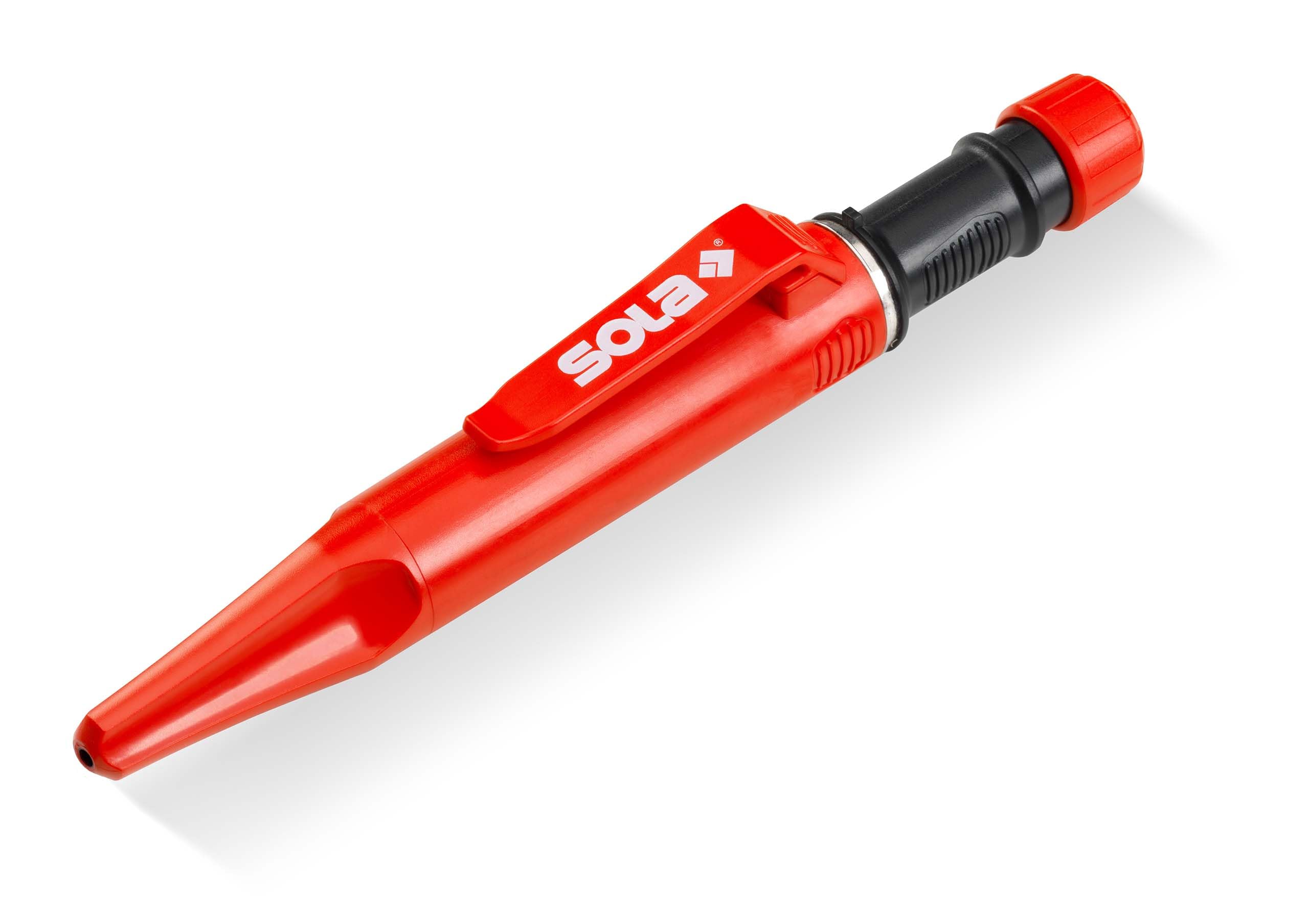 SOLA TLM3 Deep Hole Marker and Mechanical Pencil in One Marker with Magnetic Holster and Integrated Sharpener for Precise Markings up to 90 mm Depth with Graphite Lead 2.8 mm Black Hardness HB