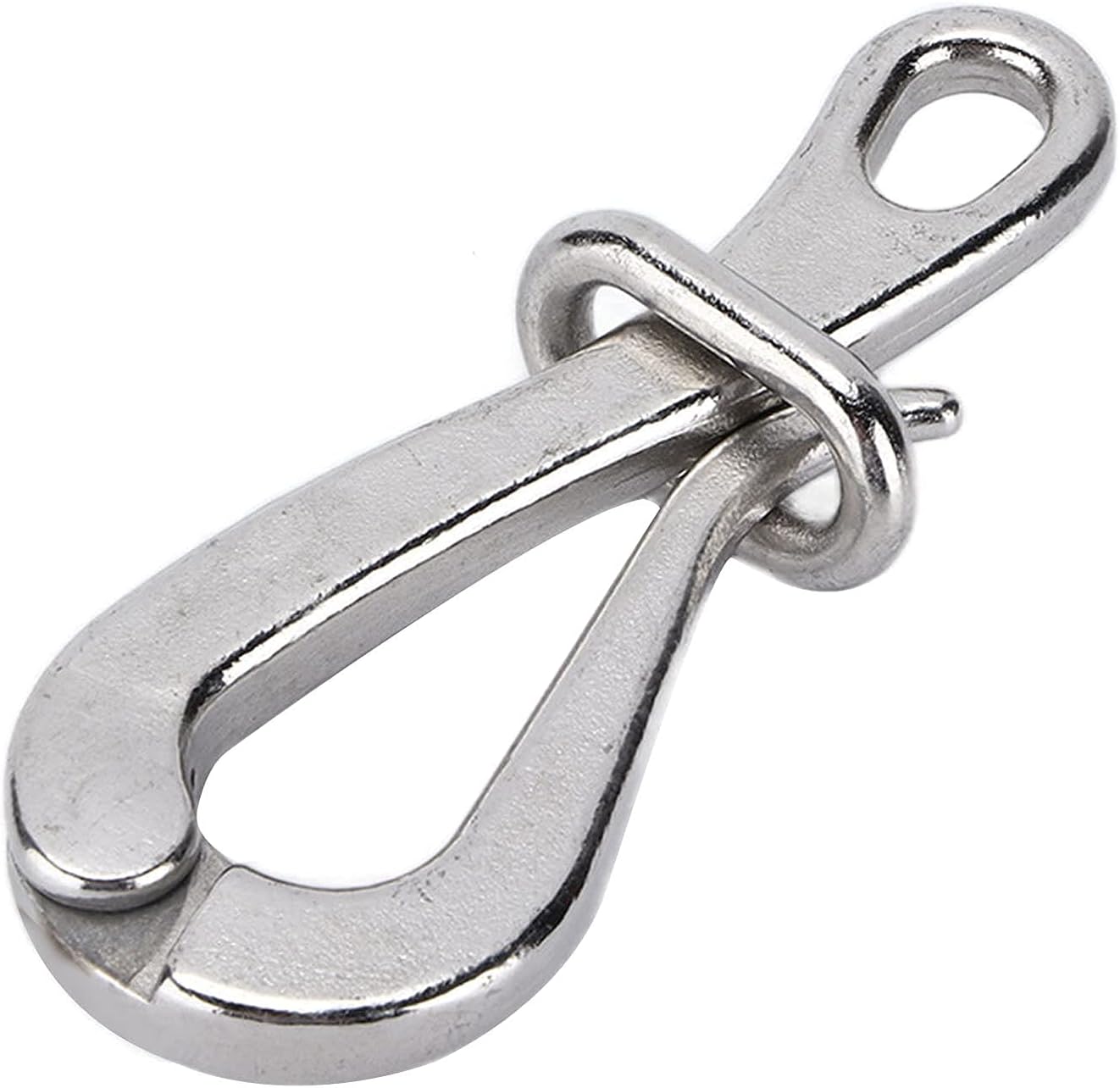 Compatible with 4in 316 Stainless Steel Hook for Lifeboats, Polished Antirust Boat Hardware Accessory, Performance Load Fixing Device, Suitable for Harsh Environments