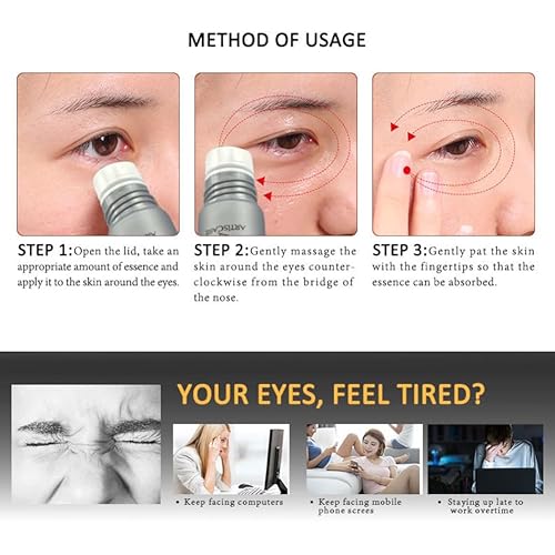 Miniatura 4 de Peptide Under Eye Roller Serum con bolas de rodillo para ojeras e hinchazón  Crema de bolas de masaje para líneas finas y arrugas  Hidrata ilumina