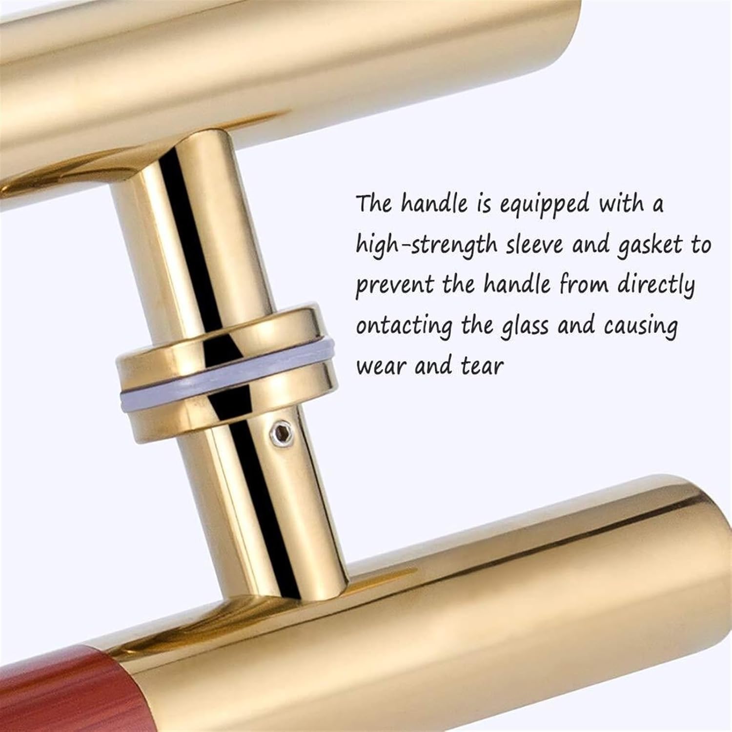 Door Pull Handle, Stainless Steel Handle Glass Door Handle Wooden Door Barn Door Sliding Handle Round Tube Door Hardware (Color : B, Size : 800x600mm)
