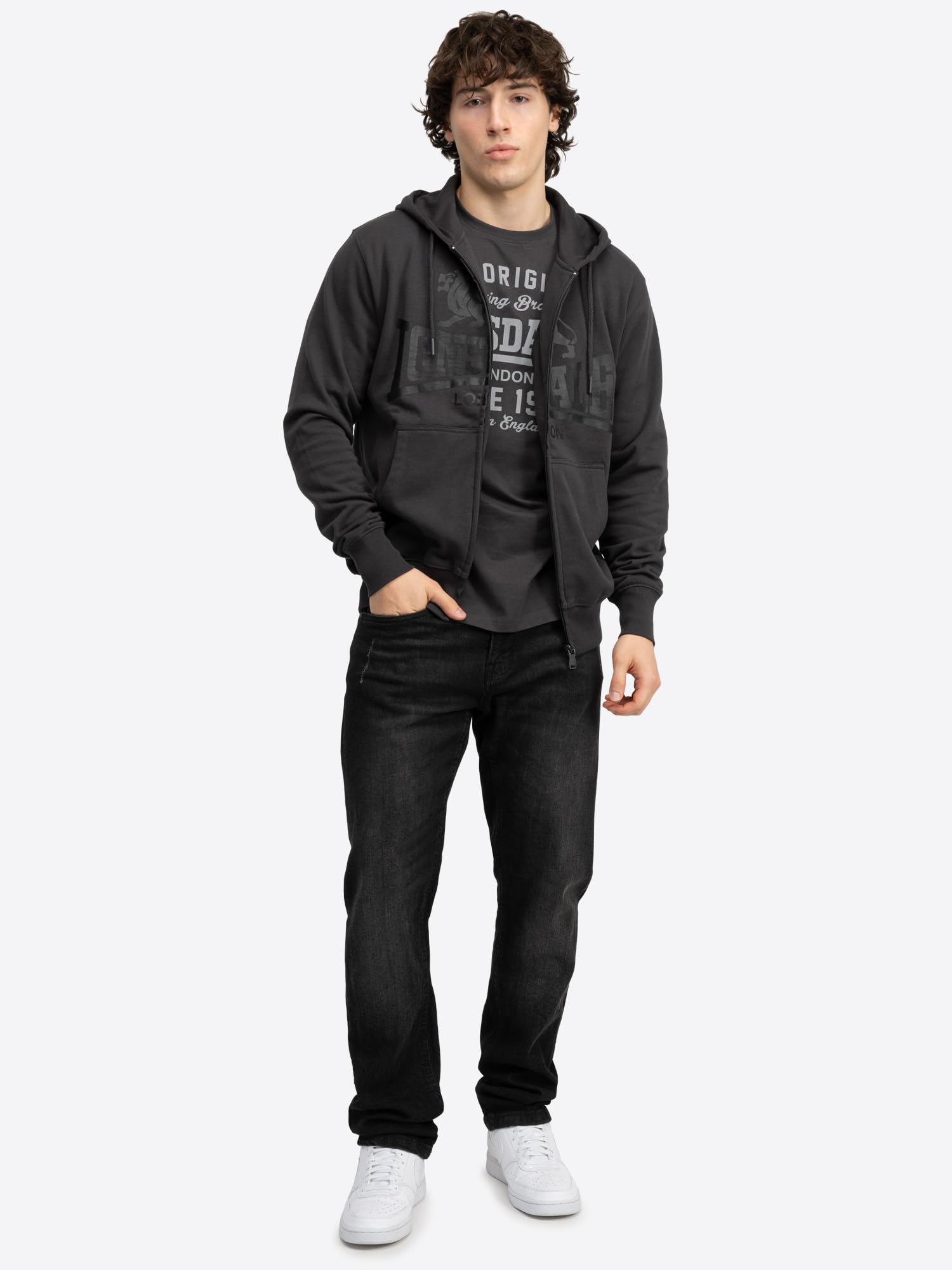 Lonsdale Sudadera con capucha Krafty para hombre