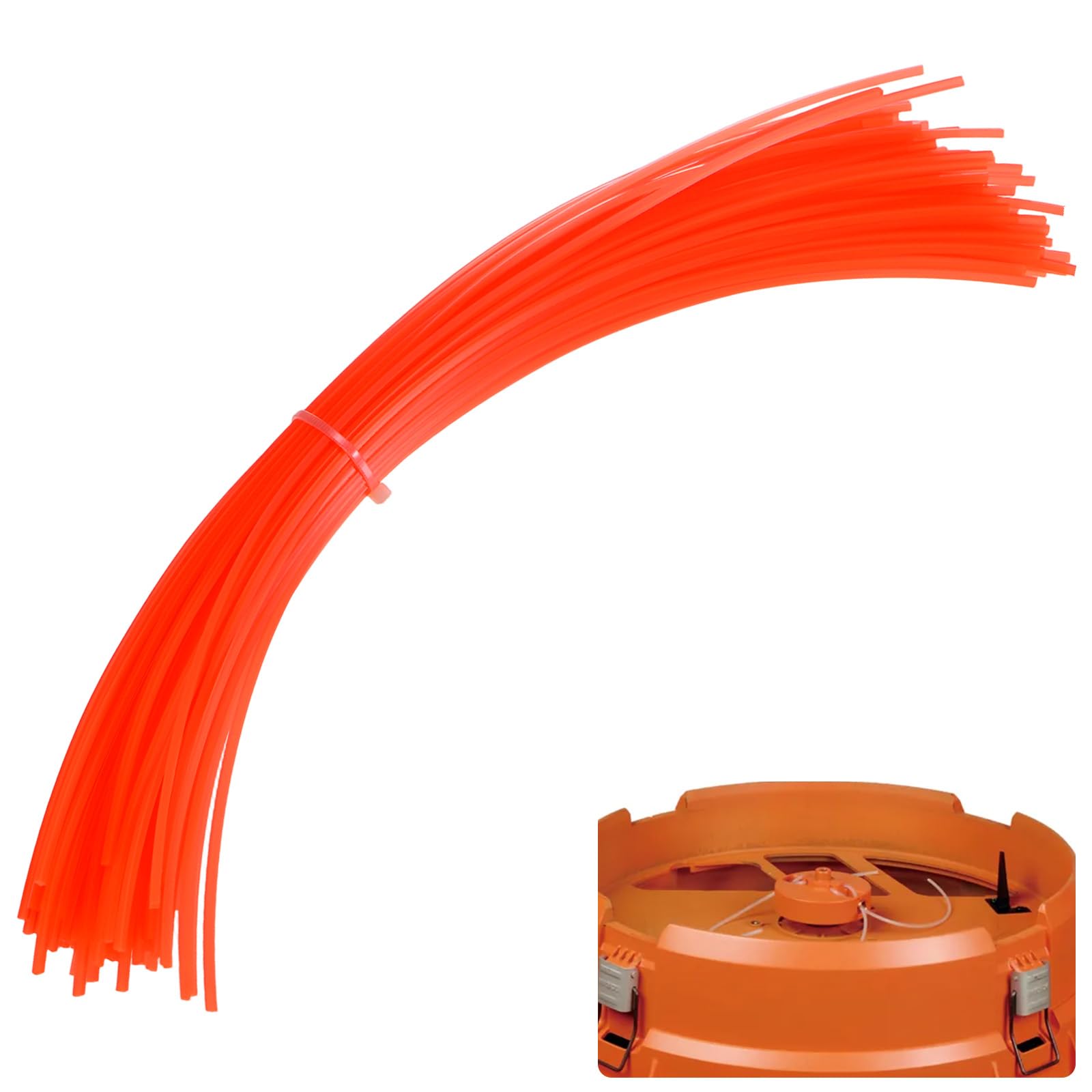 Líneas de repuesto cuadradas de nailon rojo de 0.095 x 14 pulgadas para trituradora de hojas
