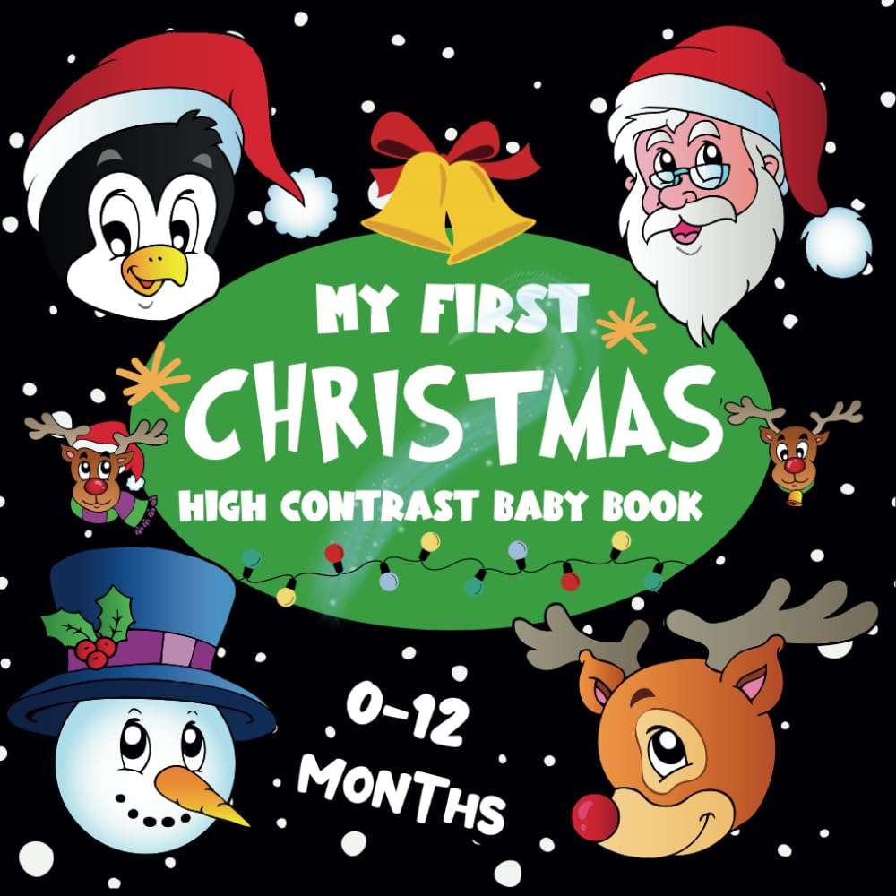 My First Christmas High Contrast Baby Book for Newborns 012 Months