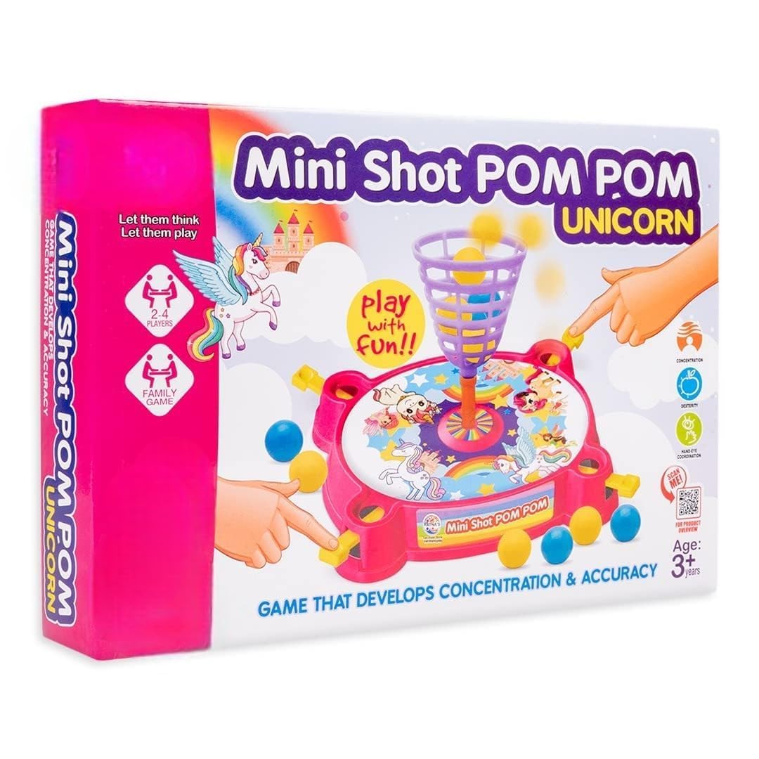 KELLY MILLER Mini Shot POM POM Mix Unicorn Printed Basket Ball Family Board Action Game to Play with Fun Multicolor (Pack of 1) (B0CYSS4M3J) Amazon Price History, Amazon Price Tracker