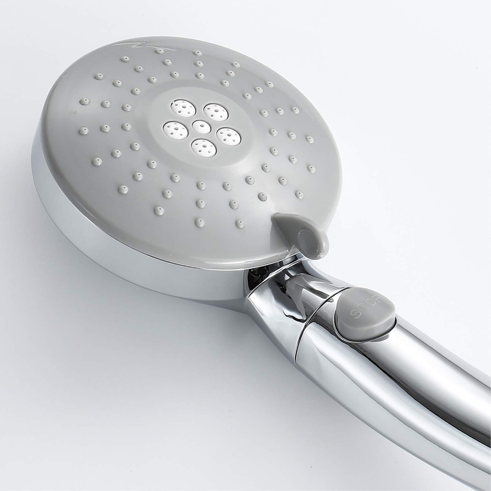 Rociador de Ducha de Mano Cromado para Ducha Rociadores de Ducha de Mano de Alta Presión Rociador de Ducha de Mano Universal de Alto Flujo con Soporte de Ducha de Manguera de 1,5 M