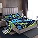 Dirt Bike Kids Sheet Set Extreme Sports Bed Sheets Set for Boys Girls Decor Racing Motocross Rider Sheets with Deep Pocket Fitted Sheet Urban Bedding Set Bedroom 4Pcs Full Size