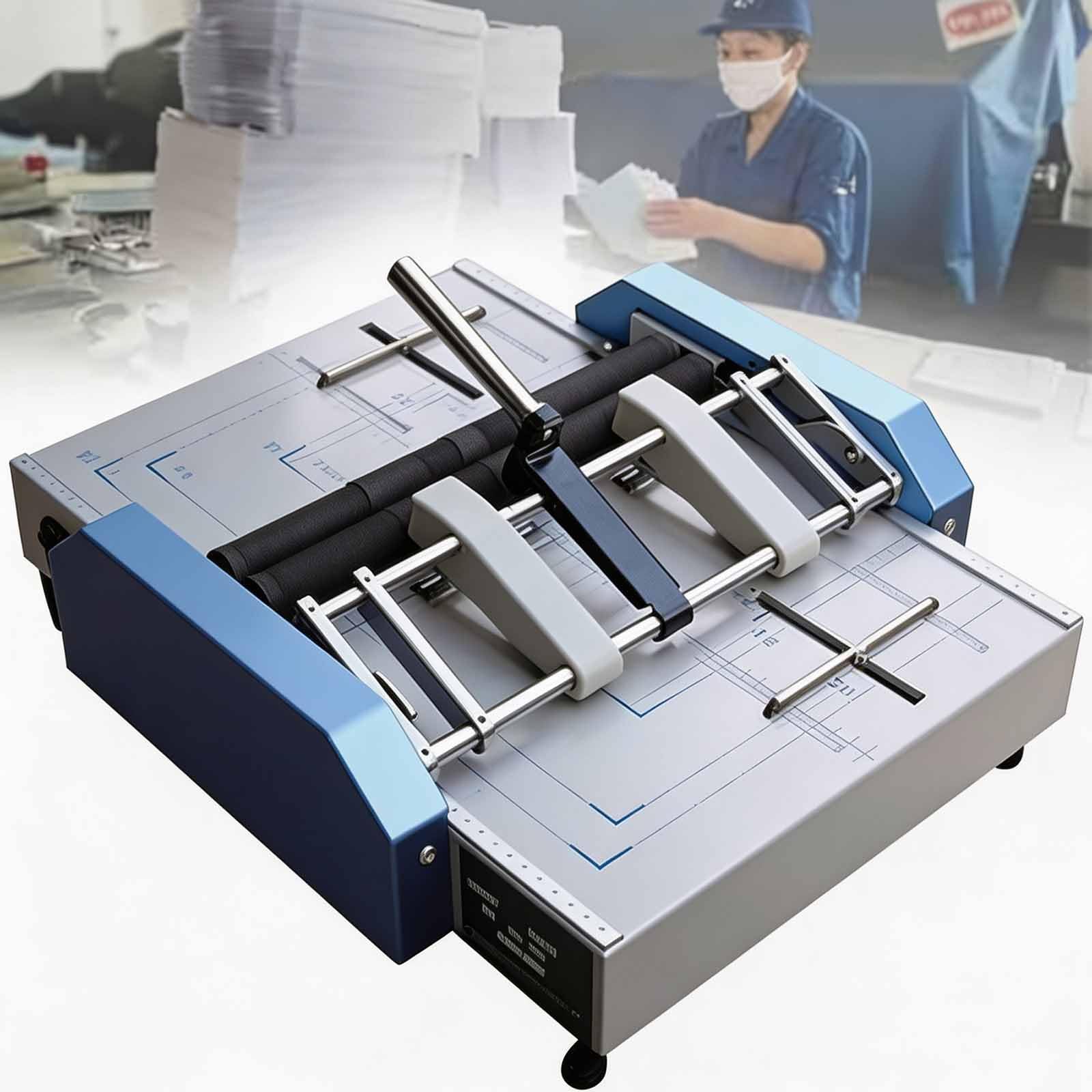 Falzmaschine, Automatische A3-papierbindemaschine Mit Sattelheftung Und Flachheftung, 5 Nagelpositionen, Verschiedene Binde- Und Faltmethoden, 24/6-klammern Für Karten