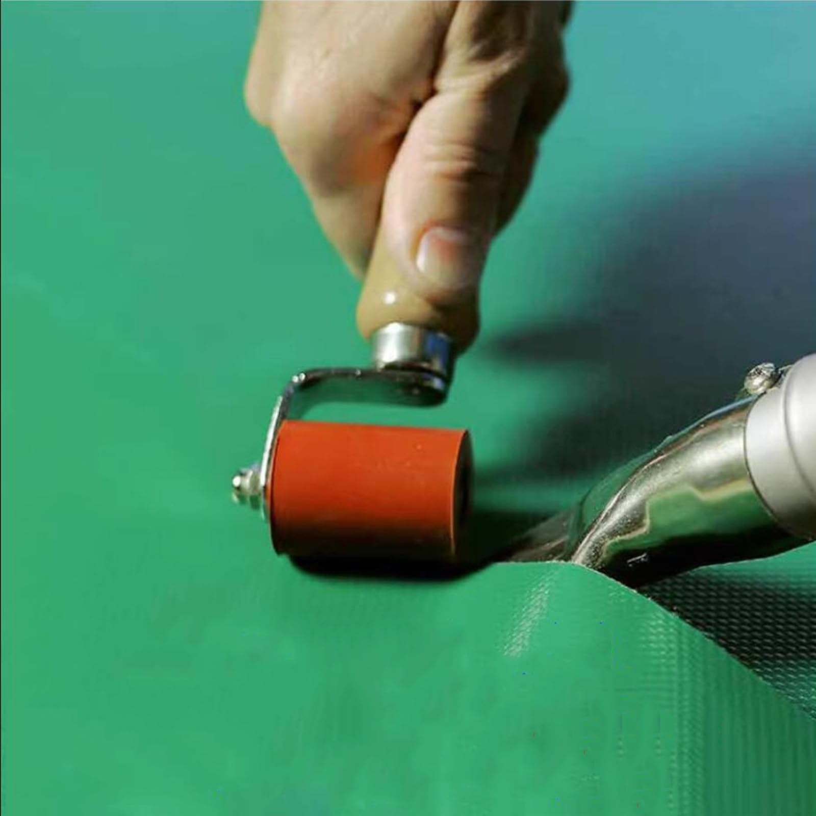 Rouleau De Couture En Silicone De 40mm Avec Détail En Laiton De 6mm, Outil De Rouleau De Couture De Lissage Pour Bande De Toiture Monocouche En PVC/TPO/EPDM