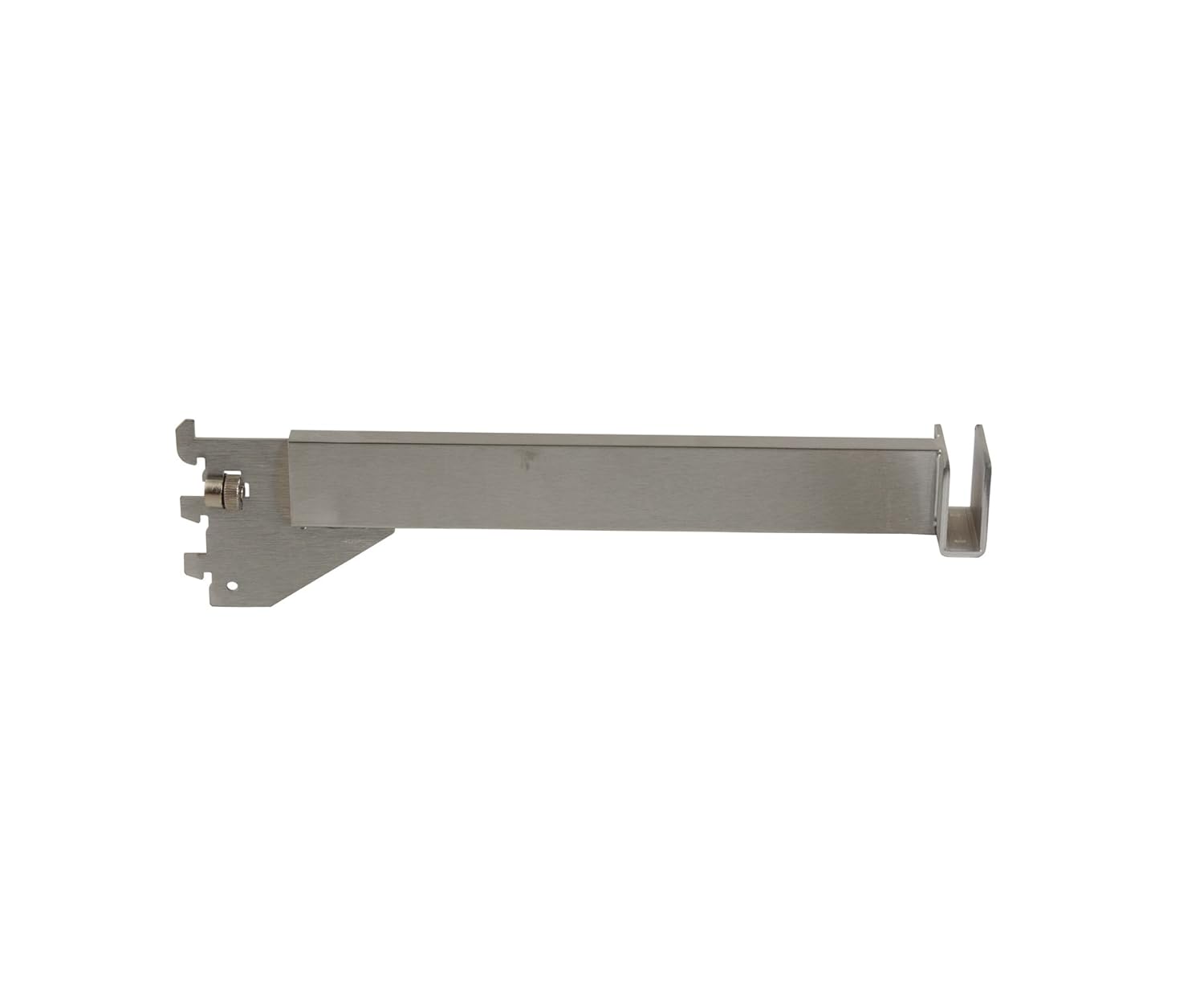 Econoco Rectangular Tubing Bracket, 12 Length Support for Hangrails, Satin Chrome