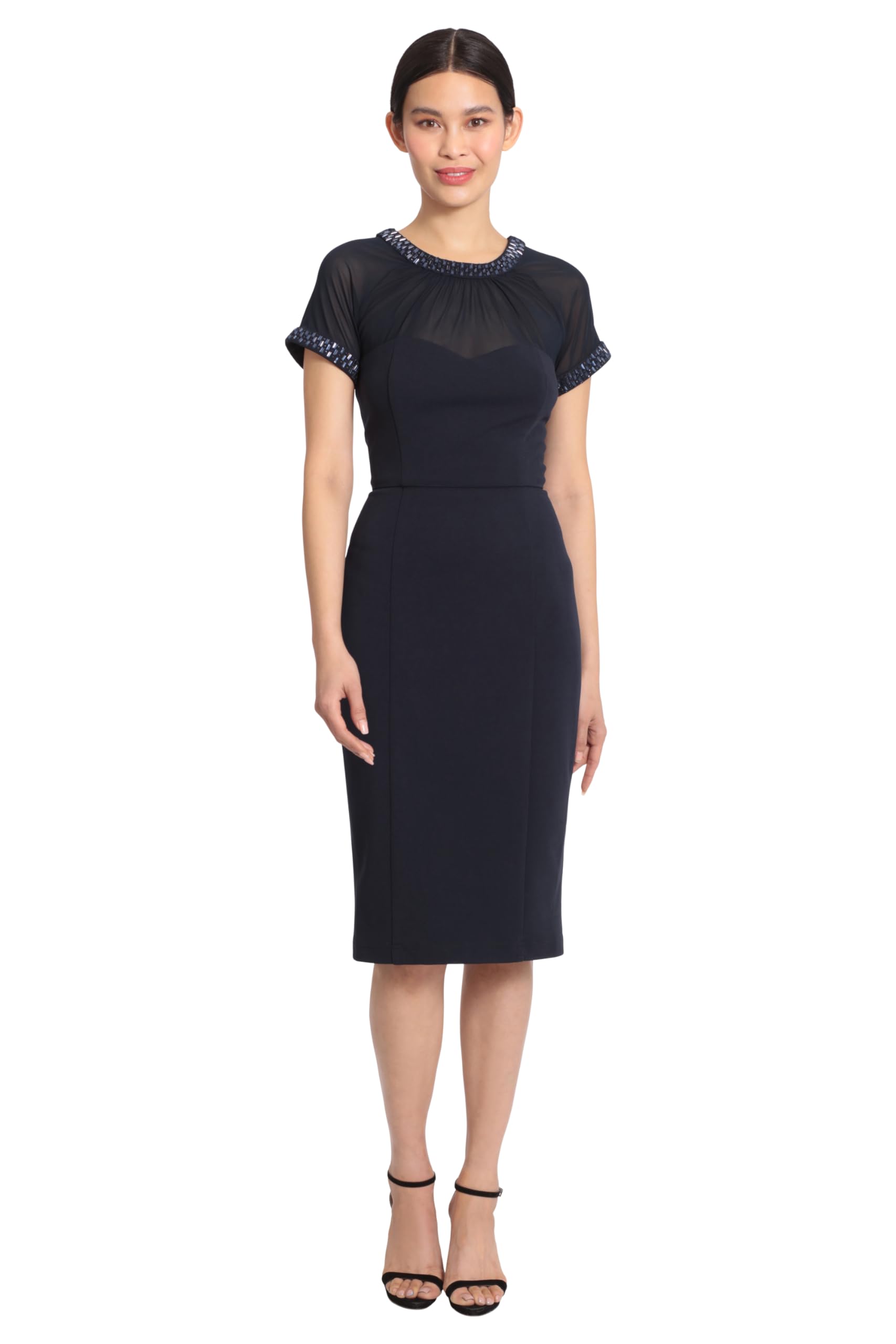 Maggy London Women's Maggy London Women's Dresses Illusion Dress Occasion Event Party Holiday Cocktail Guest of Wedding