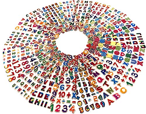 Egero Stickers 3D Alphabet + de 750 Autocollants Chiffres et Lettres Multicolores (20 Planches) Réutilisables pour Enfants Loisirs créatifs, Scrapbooking.
