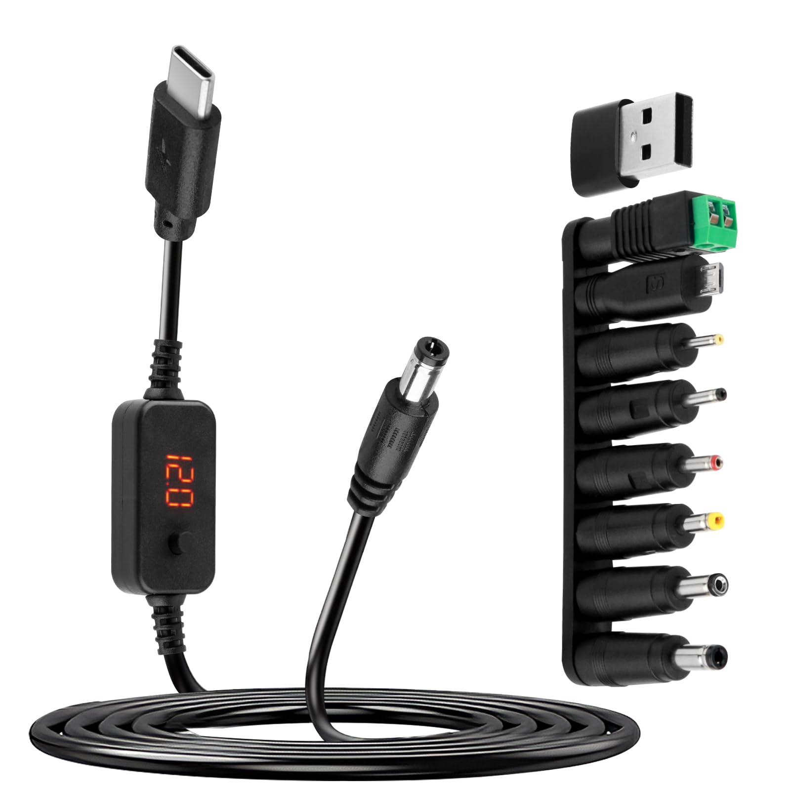 Circuits Intégrés,DC 5V TO 12V--Câble D'alimentation Usb 5v Vers Dc 9v