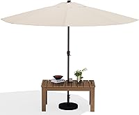 Vista 12 de SERWALL Mesa de Café para Exterior, Mesa de Patio de HDPE para Exteriores, Gris