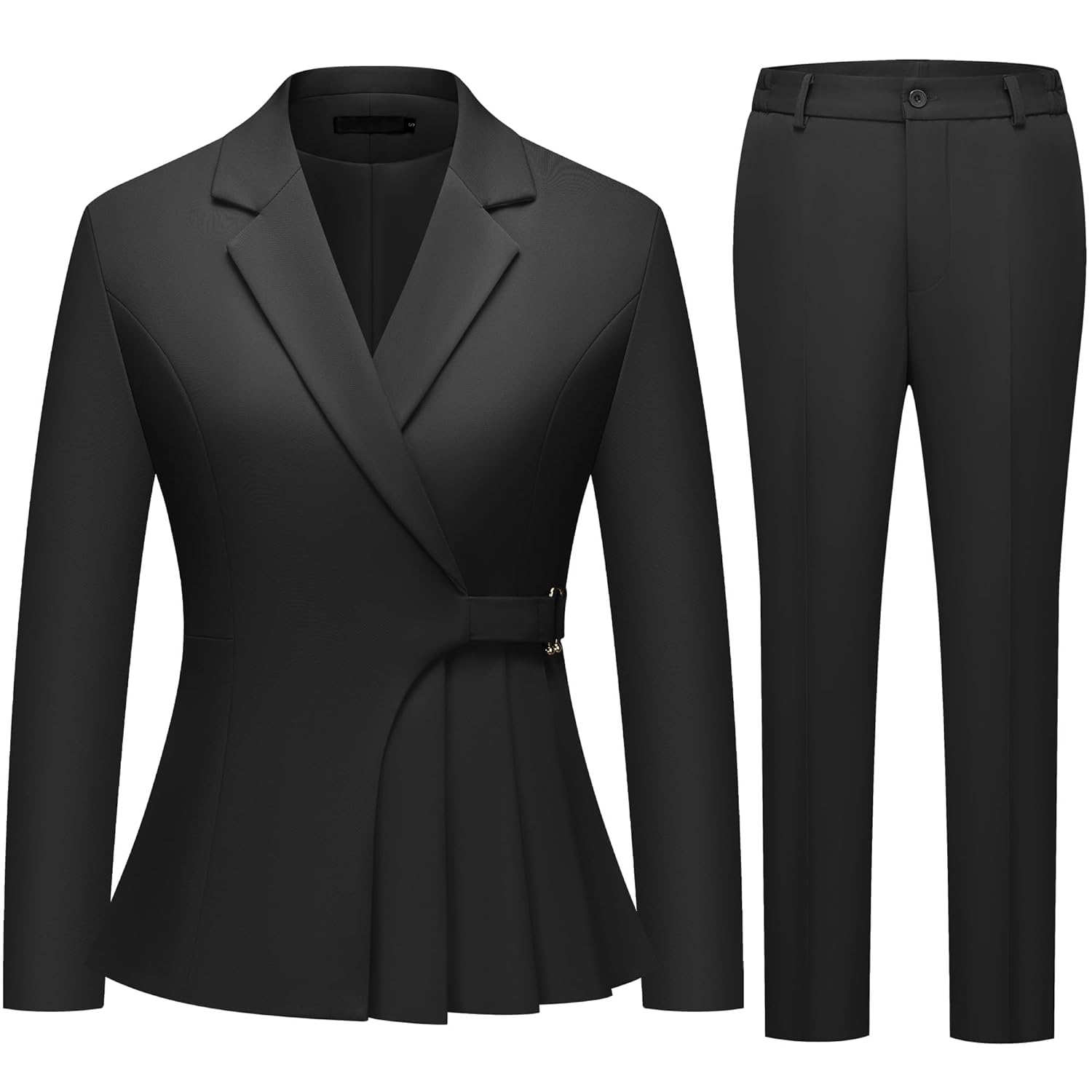 Womens 2 Piece Sets Pants Suits Dressy Business Casual Outfits Professional Irregular Blazer Set Work Office for Women