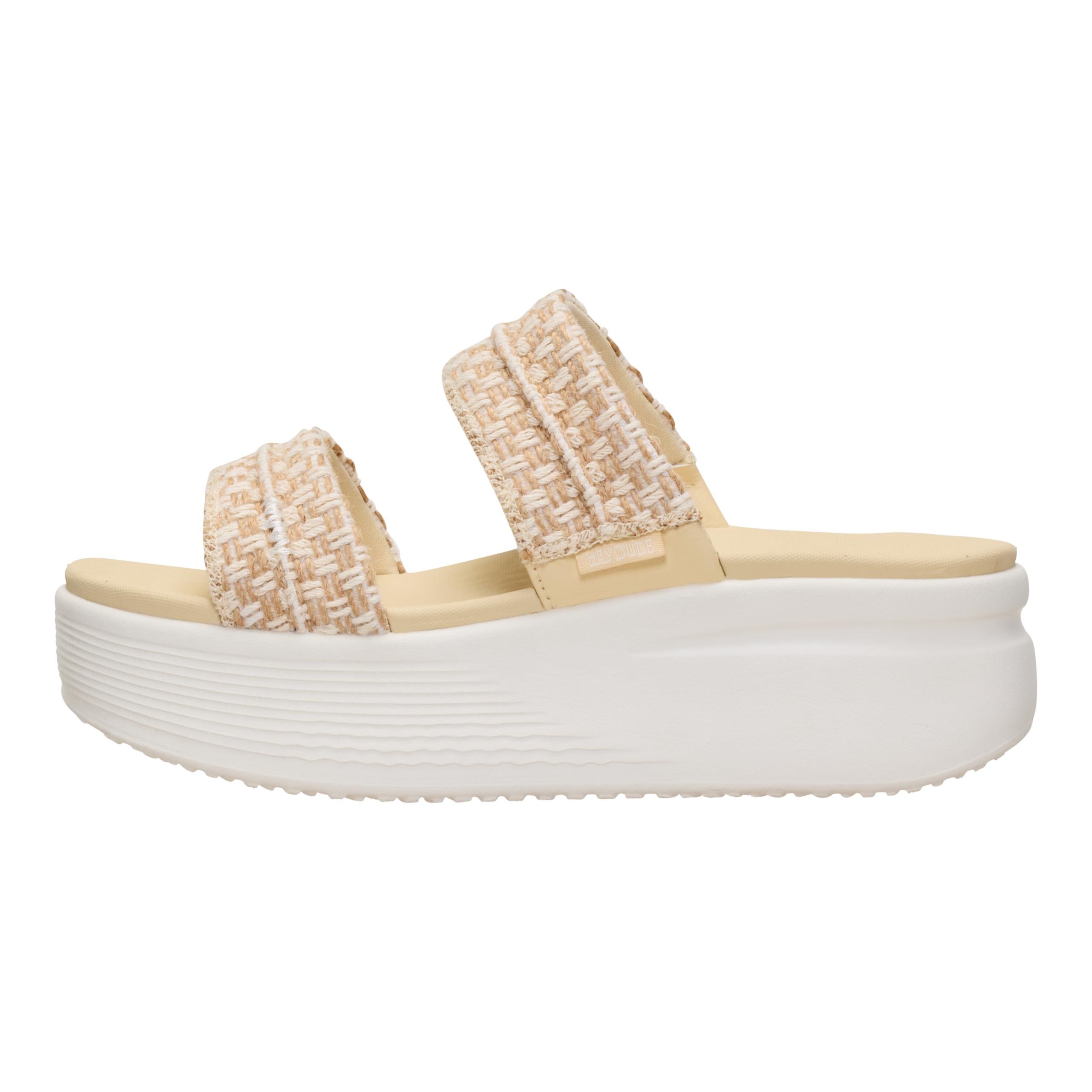 HEYDUDE Austin Slide Woven - Sandalias de plataforma ligeras con plantilla acolchada para mujer