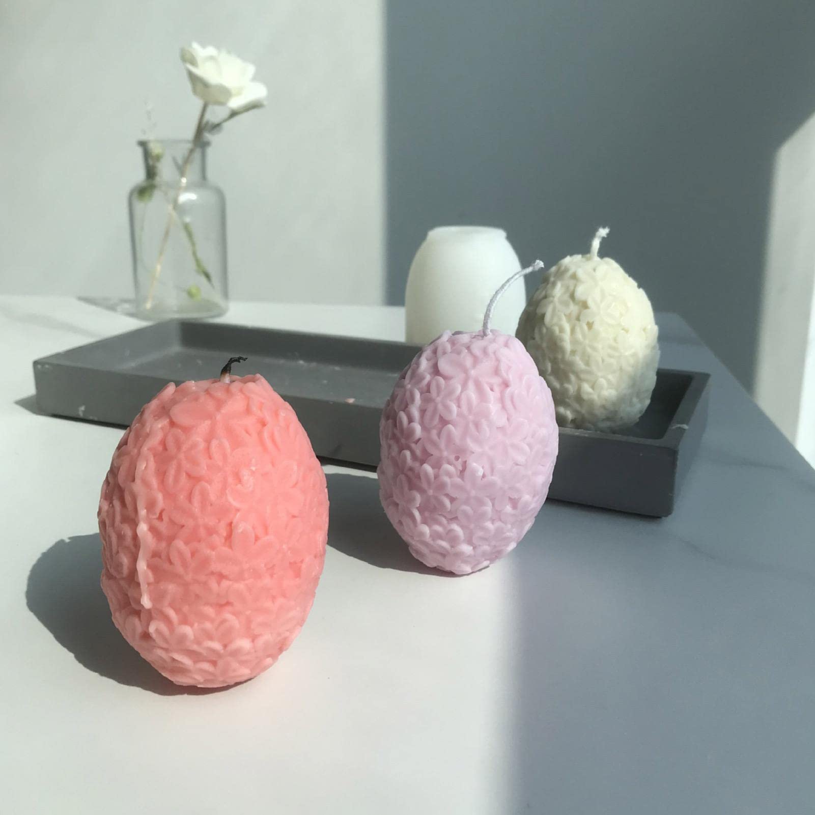 5 moldes de silicona con forma de flor 3D, molde de silicona con forma de flor de bola artesanal, moldes de jabón de silicona, moldes hechos a mano, moldes de jabón que hacen accesorios