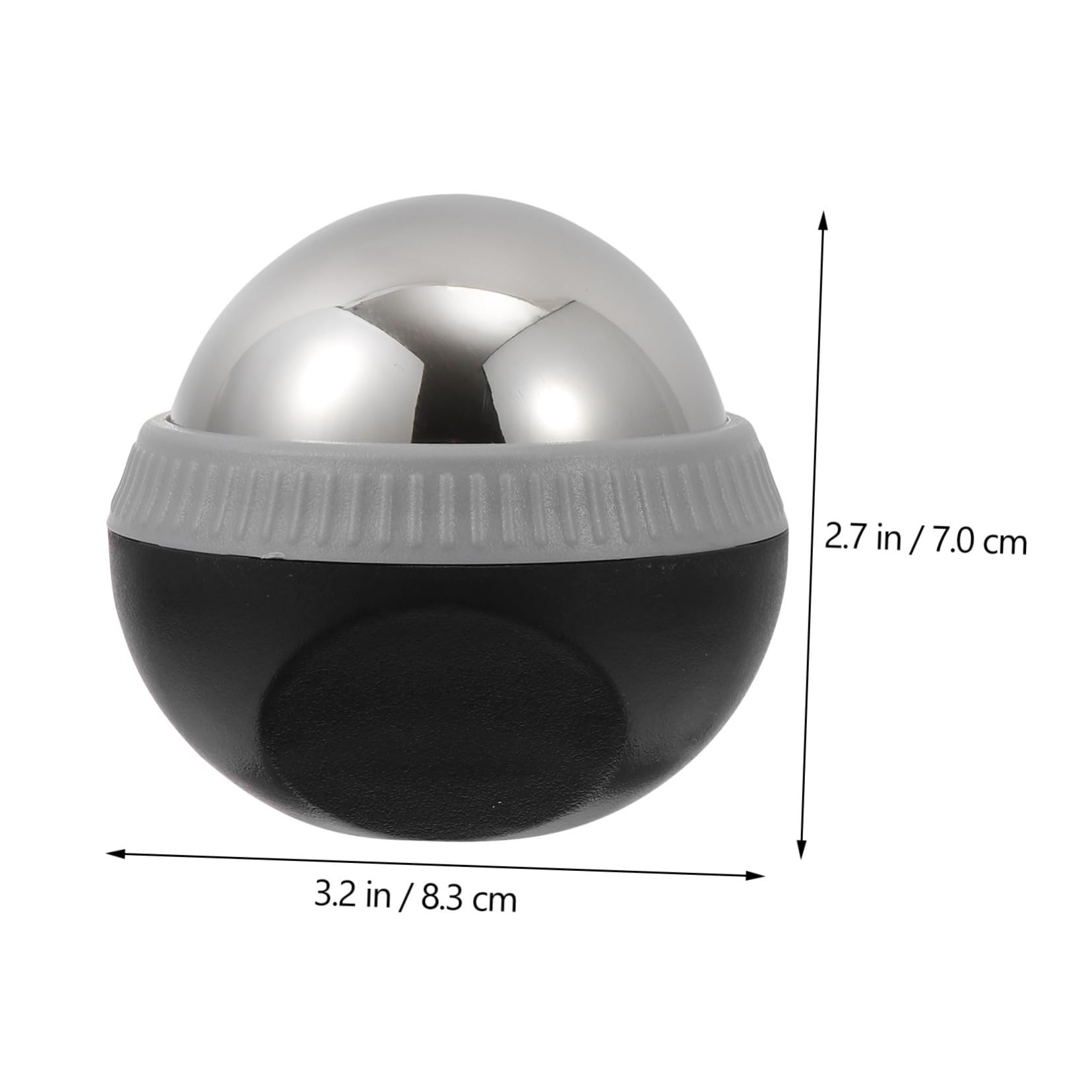 1 Stück Edelstahl Massageball Schwarz mit Aufbewahrungstasche