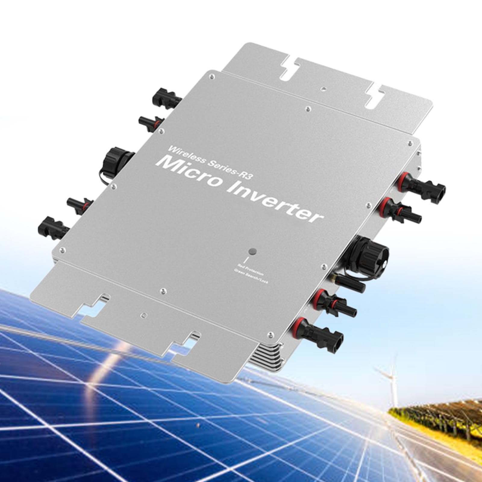 WEIMILOR Microinversor de 1200 W, 1400 W, 1600 W, 2000 W, 2400 W, 2800 W, conexión a Red Solar, microinversor IP65, autoenfriamiento, 120 V/220 V,1200W